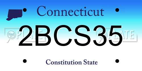 2BCS35 Connecticut License Plate
