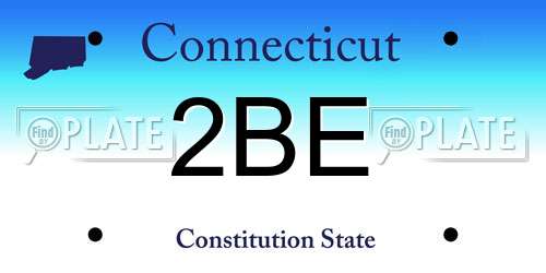 2BE Connecticut License Plate