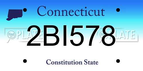 2BI578 Connecticut License Plate