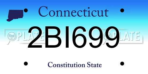2BI699 Connecticut License Plate