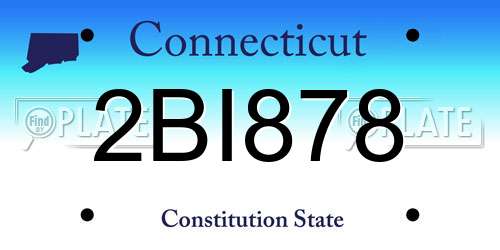 2BI878 Connecticut License Plate