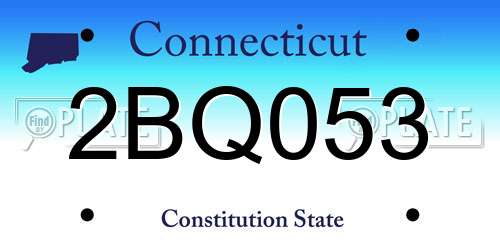 2BQ053 Connecticut License Plate