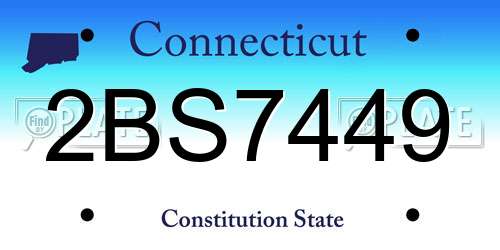 2BS7449 Connecticut License Plate