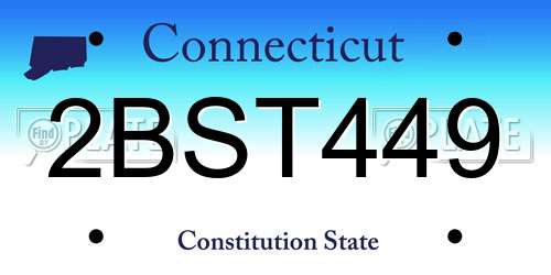 2BST449 Connecticut License Plate