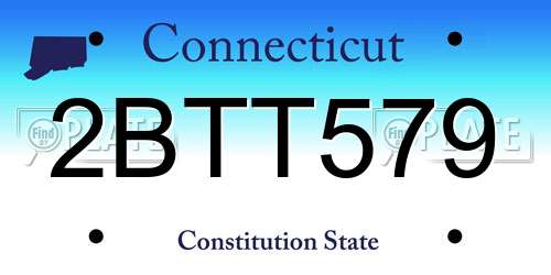 2BTT579 Connecticut License Plate
