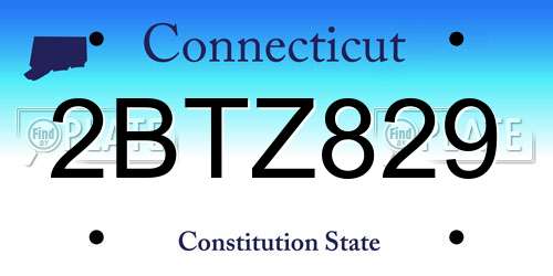 2BTZ829 Connecticut License Plate