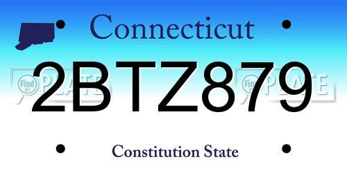 2BTZ879 Connecticut License Plate