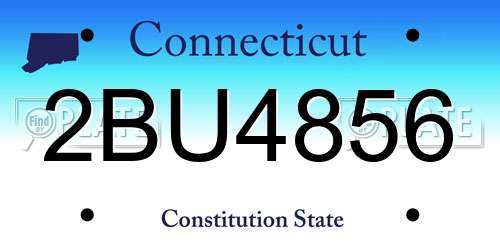2BU4856 Connecticut License Plate