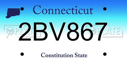 2BV867 Connecticut License Plate