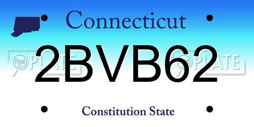 2BVB62 Connecticut License Plate