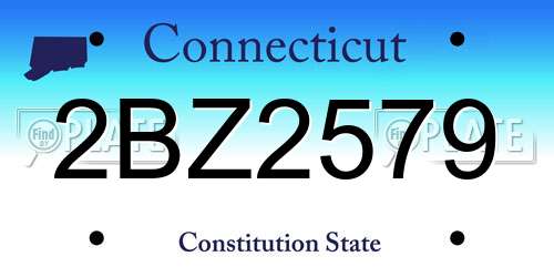 2BZ2579 Connecticut License Plate
