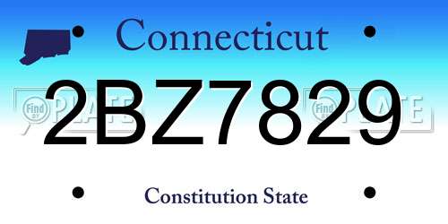 2BZ7829 Connecticut License Plate