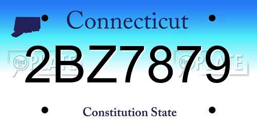 2BZ7879 Connecticut License Plate