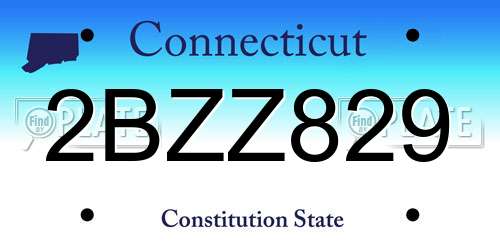 2BZZ829 Connecticut License Plate