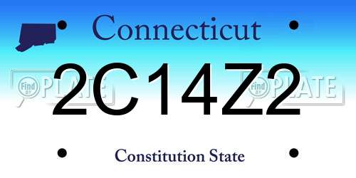 2C14Z2 Connecticut License Plate