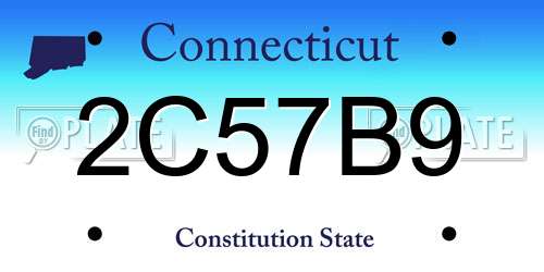 2C57B9 Connecticut License Plate