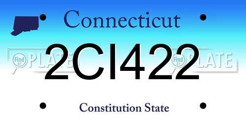 2CI422 Connecticut License Plate