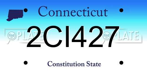 2CI427 Connecticut License Plate