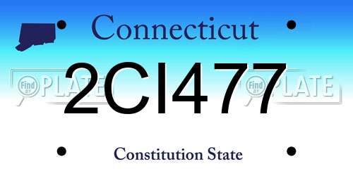 2CI477 Connecticut License Plate