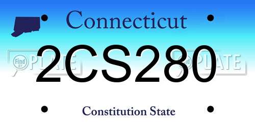 2CS280 Connecticut License Plate