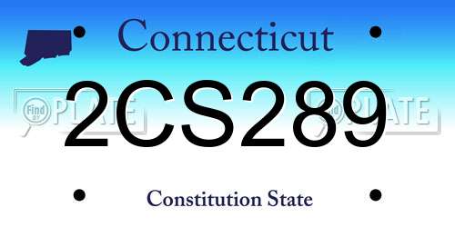 2CS289 Connecticut License Plate