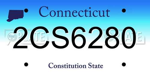2CS6280 Connecticut License Plate