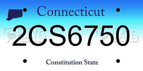 2CS6750 Connecticut License Plate