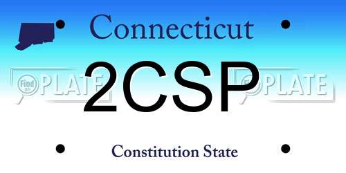 2CSP Connecticut License Plate