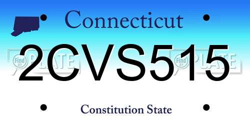 2CVS515 Connecticut License Plate