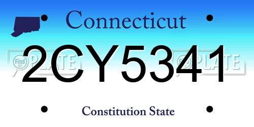 2CY5341 Connecticut License Plate