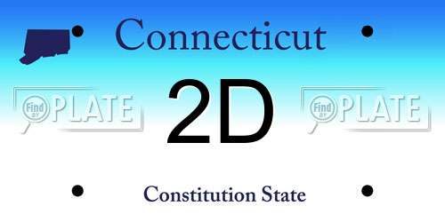 2D Connecticut License Plate