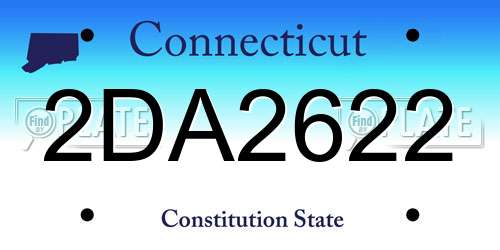 2DA2622 Connecticut License Plate