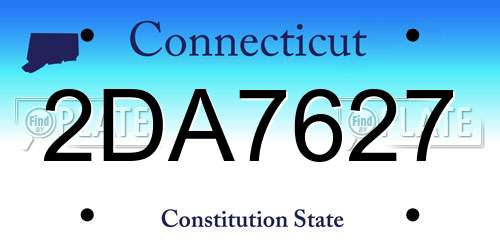 2DA7627 Connecticut License Plate