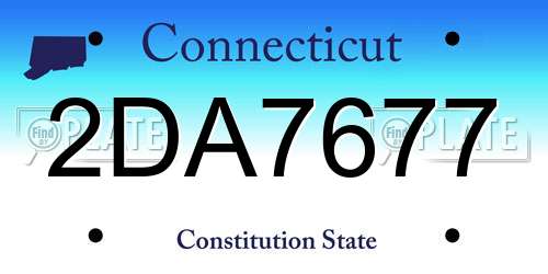 2DA7677 Connecticut License Plate