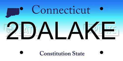 2DALAKE Connecticut License Plate