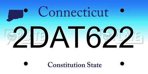 2DAT622 Connecticut License Plate