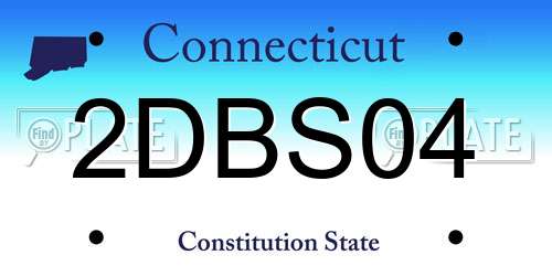 2DBS04 Connecticut License Plate