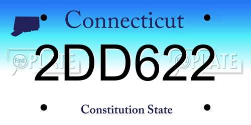2DD622 Connecticut License Plate