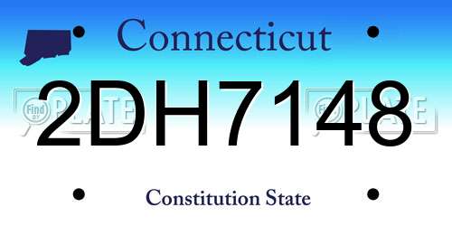 2DH7148 Connecticut License Plate
