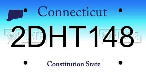 2DHT148 Connecticut License Plate