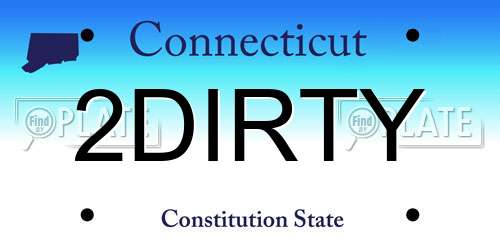 2DIRTY Connecticut License Plate