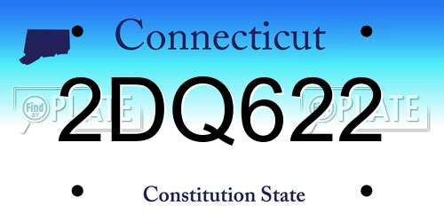 2DQ622 Connecticut License Plate