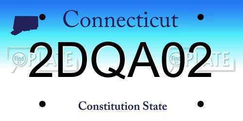 2DQA02 Connecticut License Plate