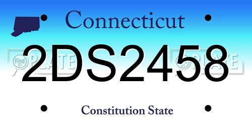 2DS2458 Connecticut License Plate