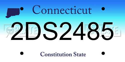 2DS2485 Connecticut License Plate