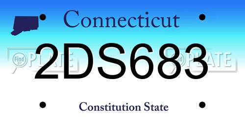 2DS683 Connecticut License Plate