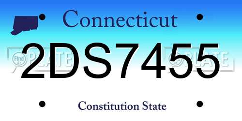 2DS7455 Connecticut License Plate
