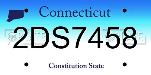 2DS7458 Connecticut License Plate