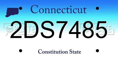 2DS7485 Connecticut License Plate