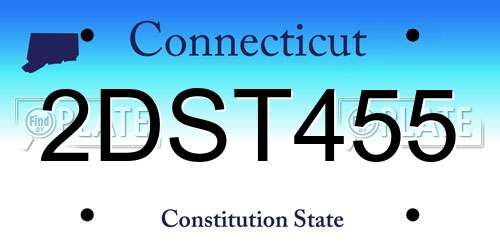 2DST455 Connecticut License Plate